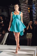 A runway presentation debuted Los Angeles–based Black Halo’s new evening collection, Black Halo Eve by Laurel Berman.