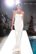 A runway presentation debuted Los Angeles–based Black Halo’s new evening collection, Black Halo Eve by Laurel Berman.