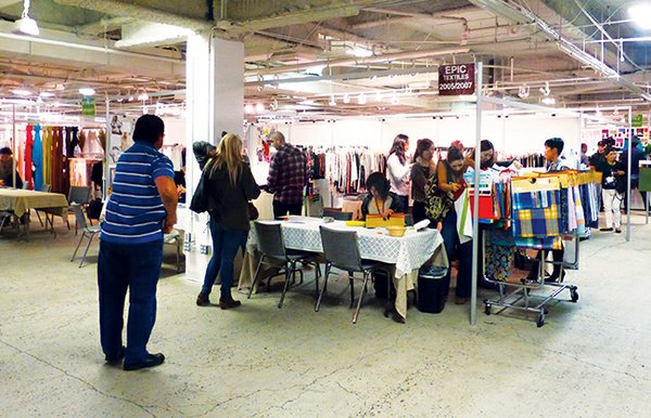 SERIOUS BUSINESS: Despite a schedule shift that put a dent in traffic, several LA Textile Show exhibitors reported a good turnout from focused, serious buyers.