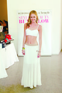 LA model Kristen Kassinger wearing a BCBG top and maxi skirt.