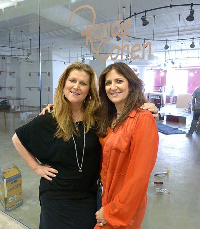 Julie Mandell and Rande Blatt Cohen at the Rande Cohen Showroom at The New Mart.