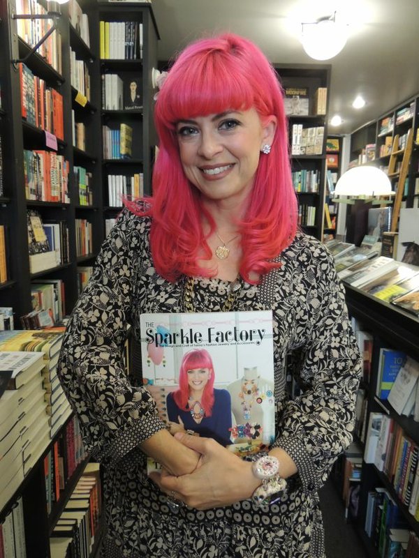 Tarina Tarantino at Book Soup before the talking about The Sparkle Factory, her new book.