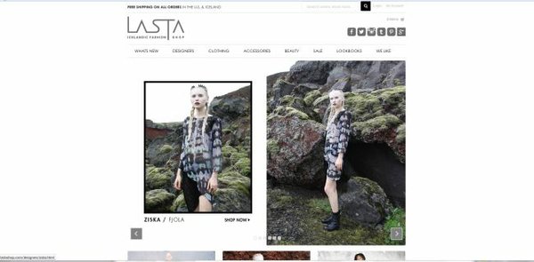 LastaShop's home page.