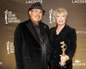Costume Designers Guild President Salvador Perez and Sharon Day, who received the Costume Designers Guild Service Award