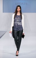 Coin sweater, Olivia Moon T-shirt, Twyla Blu legging, MMS Design Studio clutch, LA Coast necklace