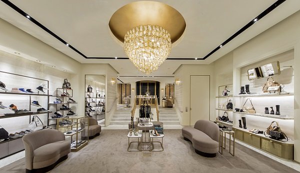 Jimmy Choo's remodeled store on Rodeo Drive in Beverly Hills