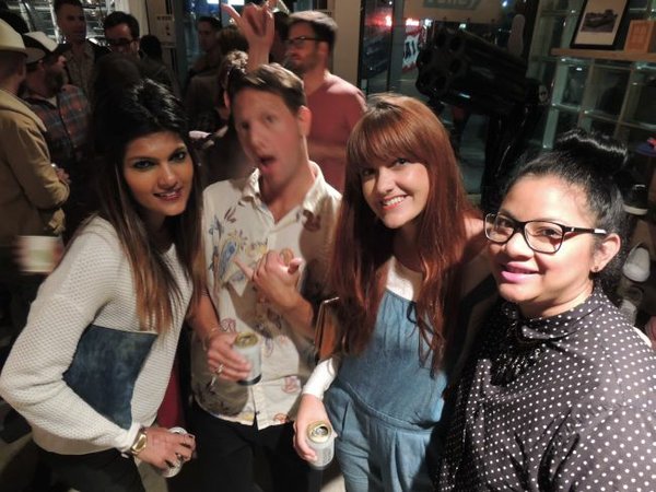 From left Sannia Shahid, Andrew Ligget, Christine Warren and Emmeline Ros at The Insight party April 25.