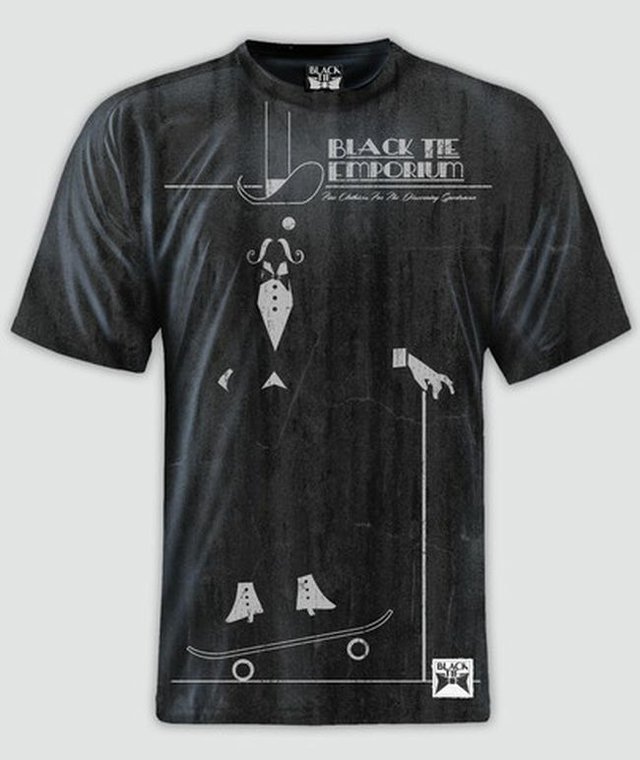 Black Tie Emporium's Dapper Skate T-shirt. Image Courtesy Black Tie Emporium.