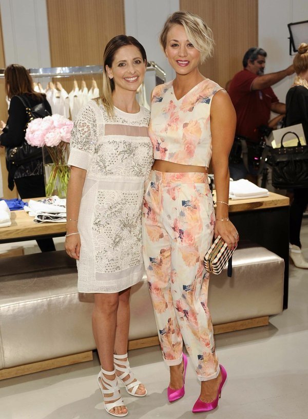Sarah Michelle Gellar and Kaley Cuoco at Rebecca Taylor's Little White Dress event on June 12. Image courtesy of Rebecca Taylor.