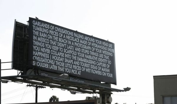 A Robert Montgomery billboard. Image via Do Art Foundation.