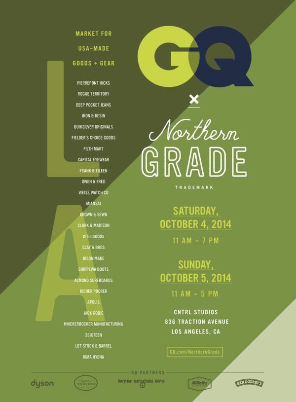 Flyer for GQ X Northern Grade. Image via GQ X Northern Grade