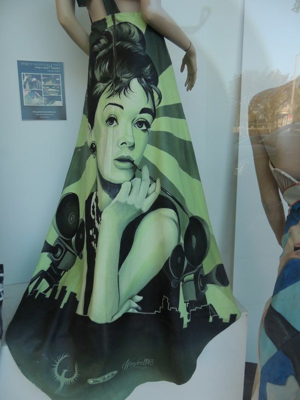 Audrey Hepburn dress by Monica K. Design at Moods Fabrics.