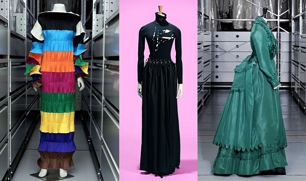 Issey Miyake, Martin Margiela and Charles Frederick Worth are among the designers featured in the “Fashion Mix” exhibition at the Museum of Immigration History in Paris. 