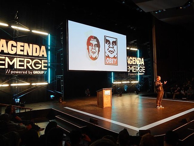 Shepard Fairey speaks at 4th Annual Agenda Emerge Conference.