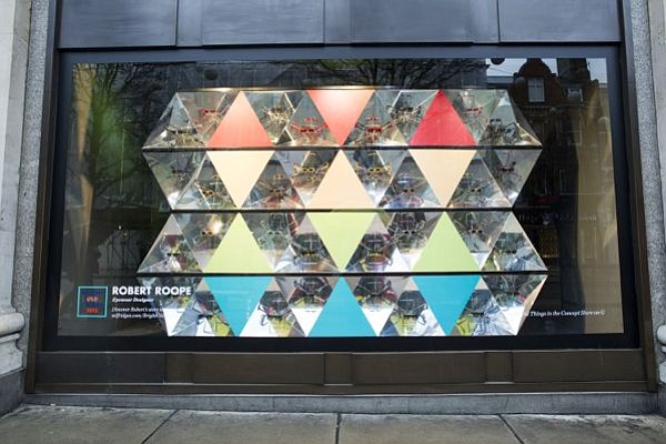 Robert Roope's window display for Selfridges' Bright Old Things exhibition
