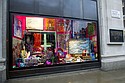 Molly Parkin's window display for Selfridges' Bright Old Things exhibition