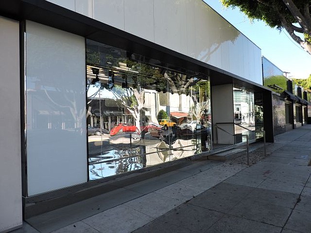 The site of the former Gregory's boutique on Robertson Boulevard.