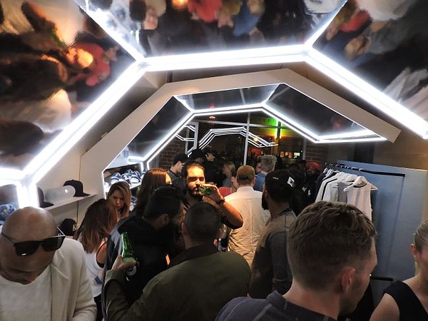 May look like a spaceship, but it's the interior of the Kith pop-up shop at 1638 Abbot Kinney Blvd.
