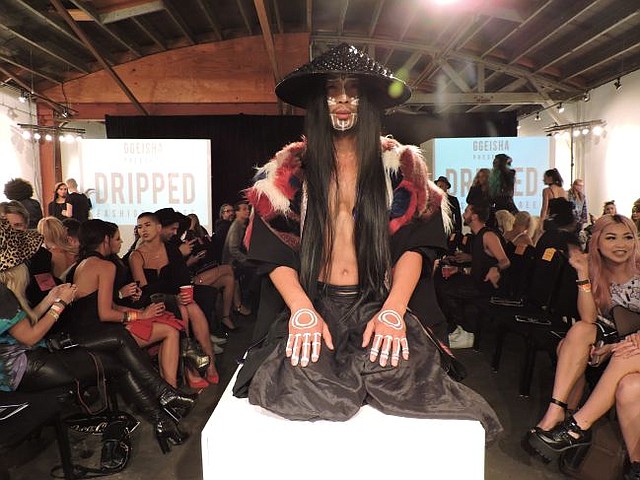 Before the Dripped runway show, Viet Dang, pictured above, showed a dance performance. Photo by Andrew Asch.