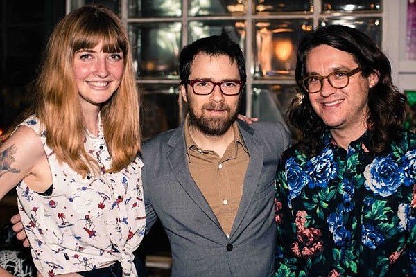 Rivers Cuomo of Weezer, center, with Katy Goodman and Todd Wisenbaker of La Sera. Photo courtesy of Insight.