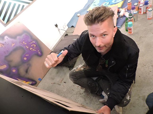 Chase in a live paint session at World Wide Mind May 14.