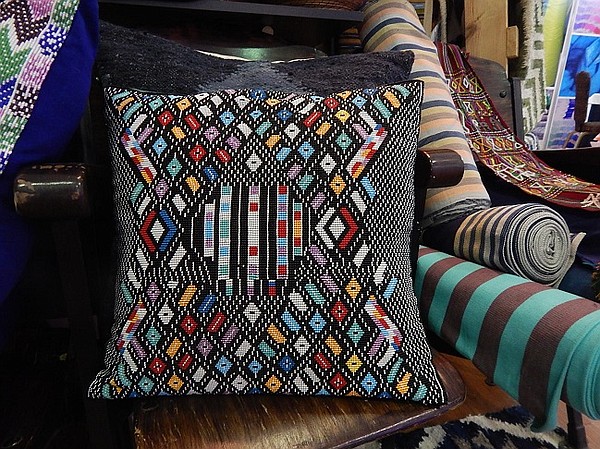 There are 35,000 beads on this pillow.
