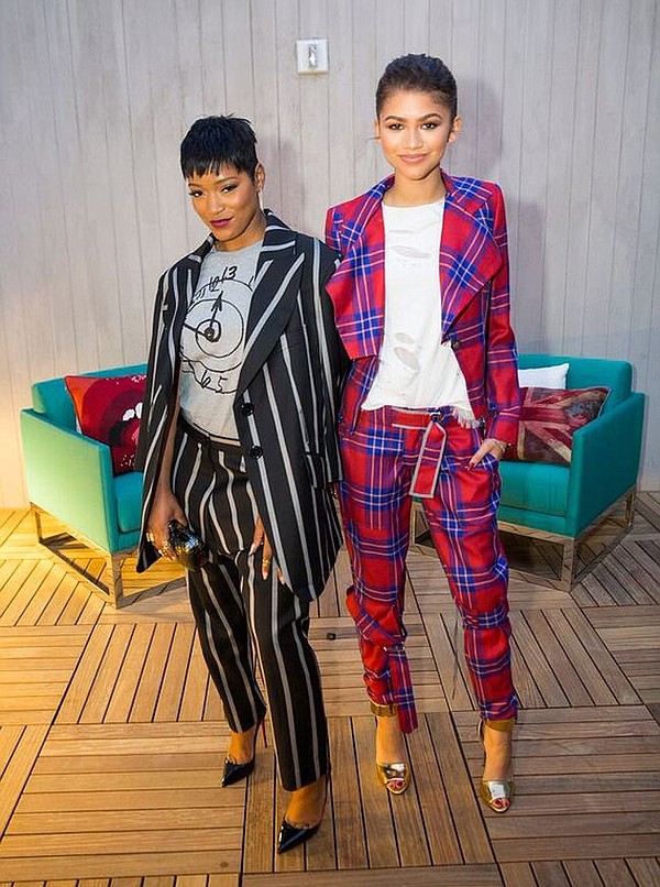 Keke Palmer, left, and Zendaya in Autumn/Winter 2015-16 looks from Vivienne Westwood. Picture taken at event for the Penthouse Inspired by Vivienne Westwood. Photo courtesy Vivienne Westwood.