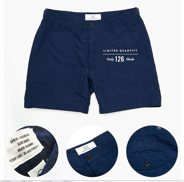 Apolis' Transition Scout Shorts. It's a collaboration with Ace Hotel. Image via Apolis.