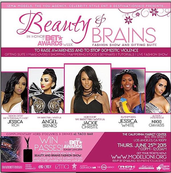 Flyer for Beauty & Brains event.