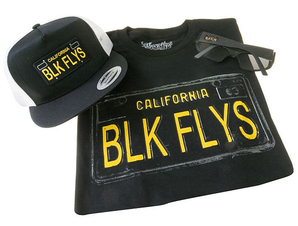 Black Flys' California license plate collection, which was introduced at Agenda. Image courtesy of Black Flys.