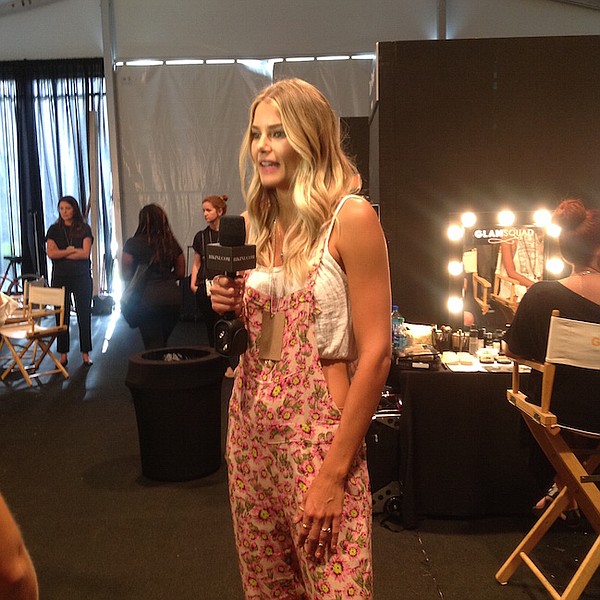 Tori Praver, backstage at Funkshion Fashion Week.