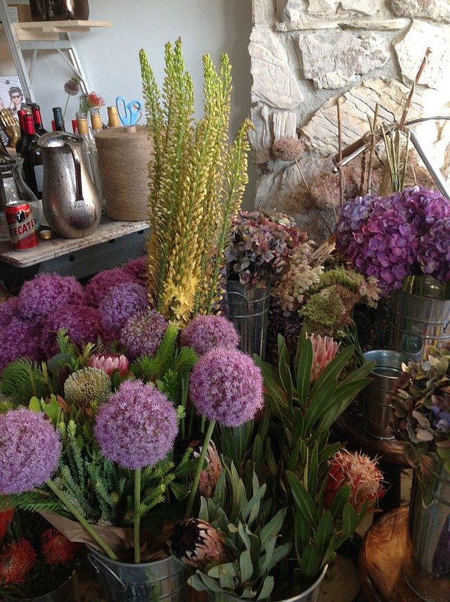 Floral display at Flowerboy Project.