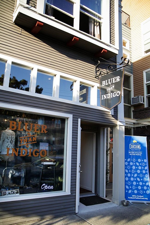 Exterior of Bluer Than Indigo boutique in Portland's Alberta Arts District. Photo by Hailey King.