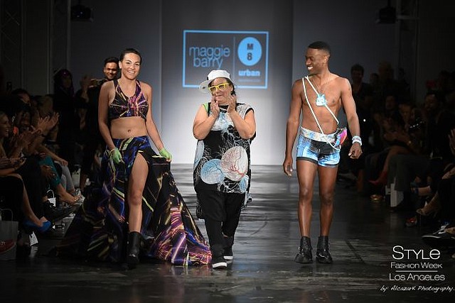 Maggie Barry, center, takes a bow for the runway show at M8 Urban. All photos courtesy of Maggie Barry.