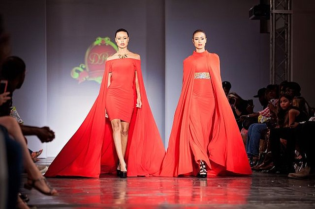 From LA Caribbean's showcase at Style Fashion Week. Hilda Mauya's designs pictured on the runway. All photos by Gigi and Elsy.
