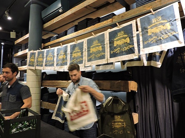 Tenue de Nimes' Elandsgracht store hosted a party to celebrate the "Golden Handshake" between Levi Strauss & Co. and Cone Mills 