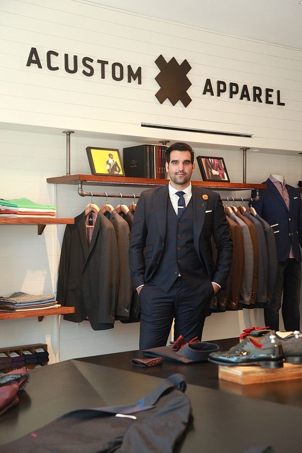 Jamal Motlagh, CEO of Acustom Apparel, at the company's West Hollywood boutique. Photos courtesy of Acustom Apparel.