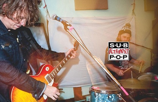 Some looks of the Altamont X Sub Pop collection. Altamont's marketing manager, Noel Paris, is on the drums in this pic. Photo courtesy of Altamont.
