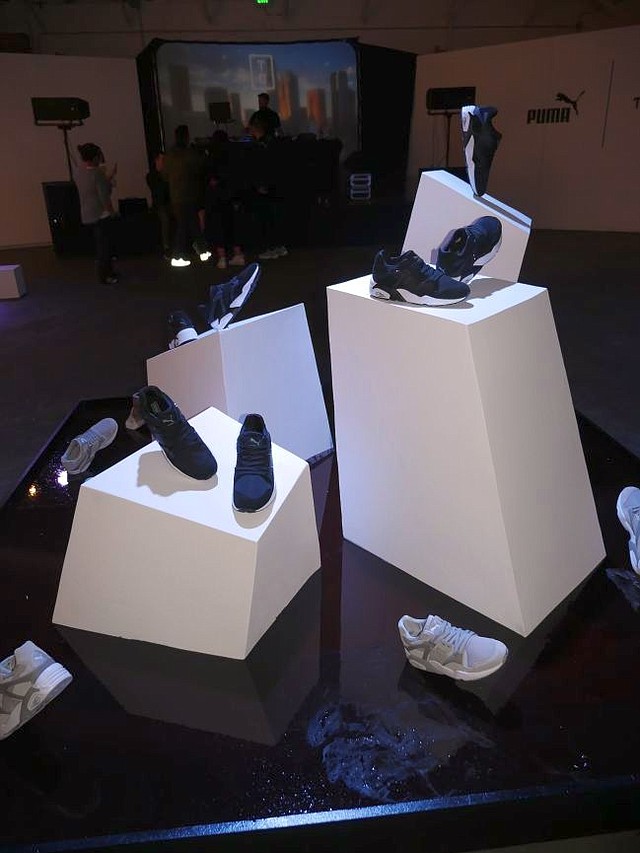 Installation from Puma's Blaze of Glory line at The Well.