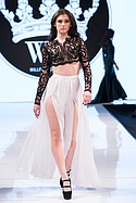 Willfred Genaro designs on the runway at Art Hearts Fashion, during LAFW Monday March 14th.