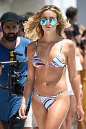 MIAMI BEACH, FL - JULY 16:  A model walks the runway at the Revel Rey 2017 Collection at SwimMiami - Runway at W South Beach on July 16, 2016 in Miami Beach, Florida.  (Photo by Frazer Harrison/Getty Images for Revel Rey)
