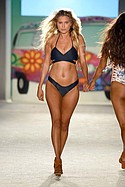 MIAMI BEACH, FL - JULY 15:  A model walks the runway ath the Frankie's Bikinis 2017 Collection at SwimMiami - Runway at W South Beach on July 15, 2016 in Miami Beach, Florida.  (Photo by Frazer Harrison/Getty Images for Frankie's Bikinis)