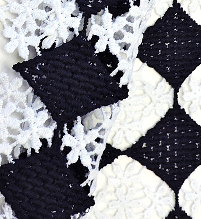 NK Textile “Floral Check Crochet”