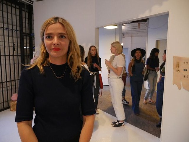 Alexandra Michelle at the opening of Objects Without Meaning pop-up shop.
