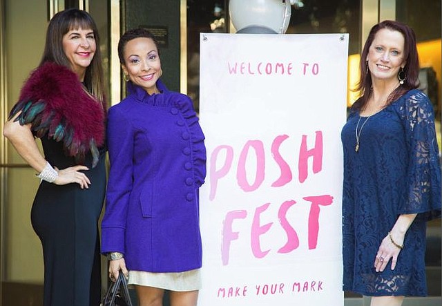 From left, Cindy Rosandich, Isa Orris and Erika Z Gannon at PoshFest 2015. Image courtesy Poshmark.