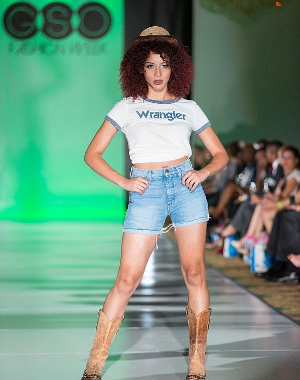 Wrangler on the runway at Greenboro Fashion Week 