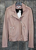 IRO pink leather moto jacket $1,265