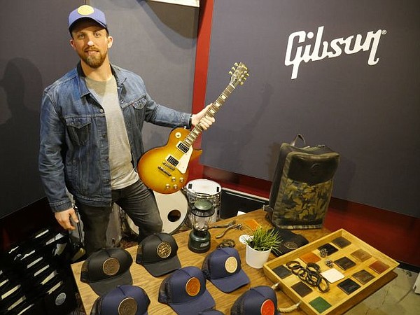 Jarod Nickerson of Stalyon at the brand's pop-up shop at Gibson guitar brand's showroom Dec. 8.