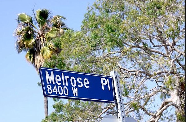 Melrose Place street sign by former Diesel flagship. Image via Pinterest.