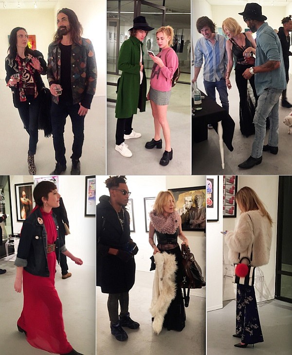 Some of the fashionistas who turned out for the private view night for Art Below.